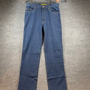 Real Ranch Premium Jeans Men's 32X36 Dark Wash Denim Straight Leg Cotton